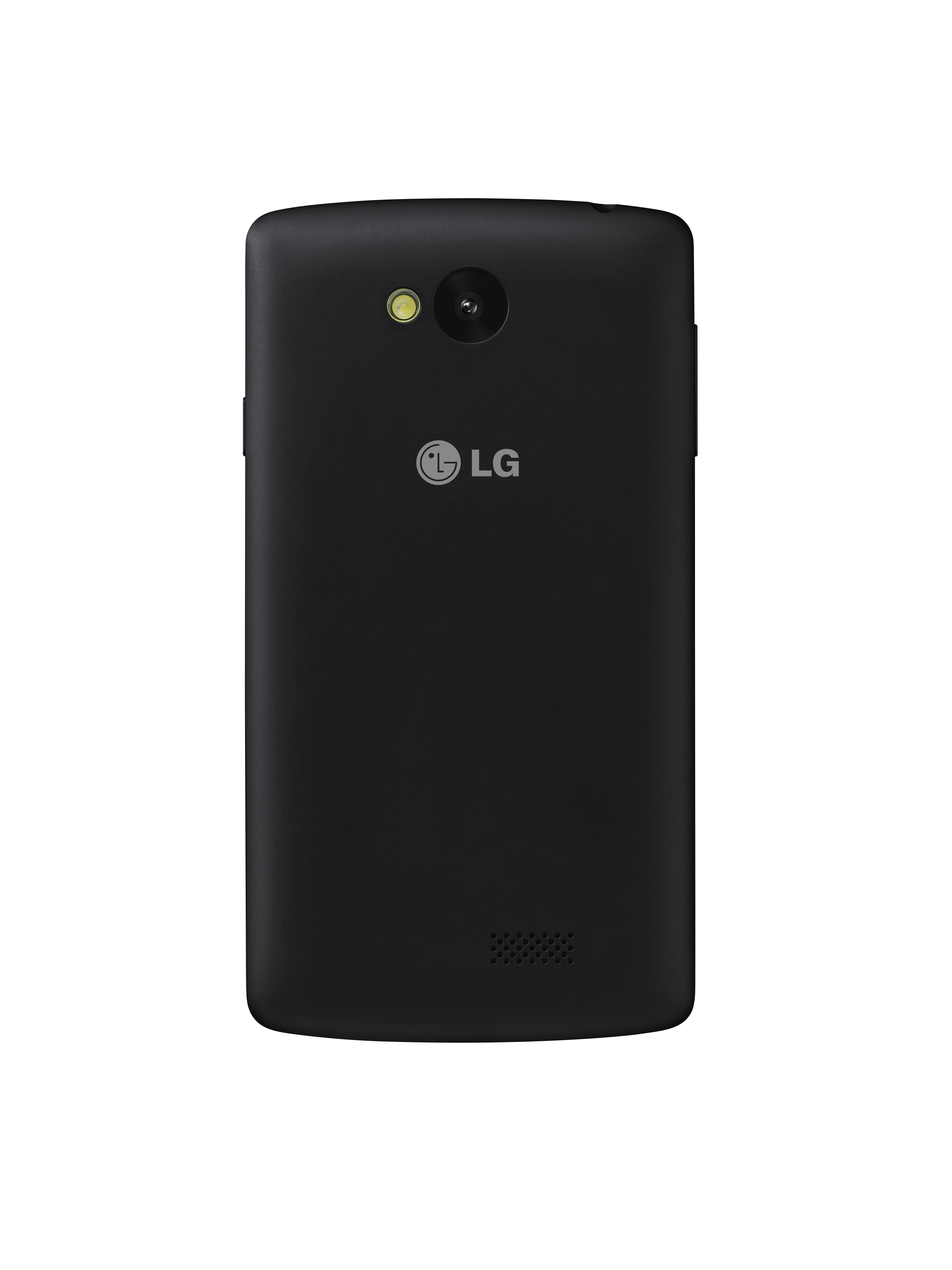 A back view of LG F60 in black color.