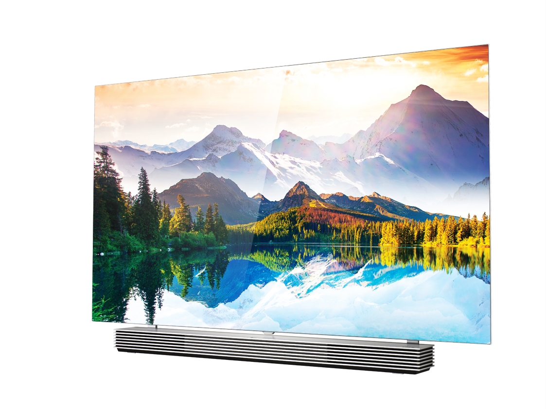 A right-side view of LG 4K OLED TV model EF9800