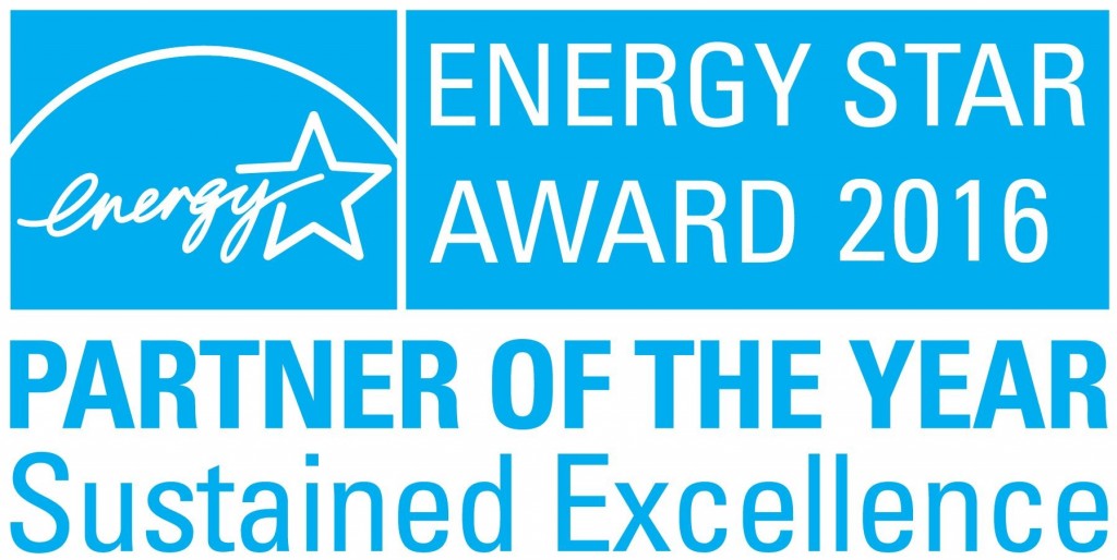 Logo of the U.S. Environmental Protection Agency’s (EPA) 2016 ENERGY STAR Partner of the Year–Sustained Excellence Award, which was awarded to LG.