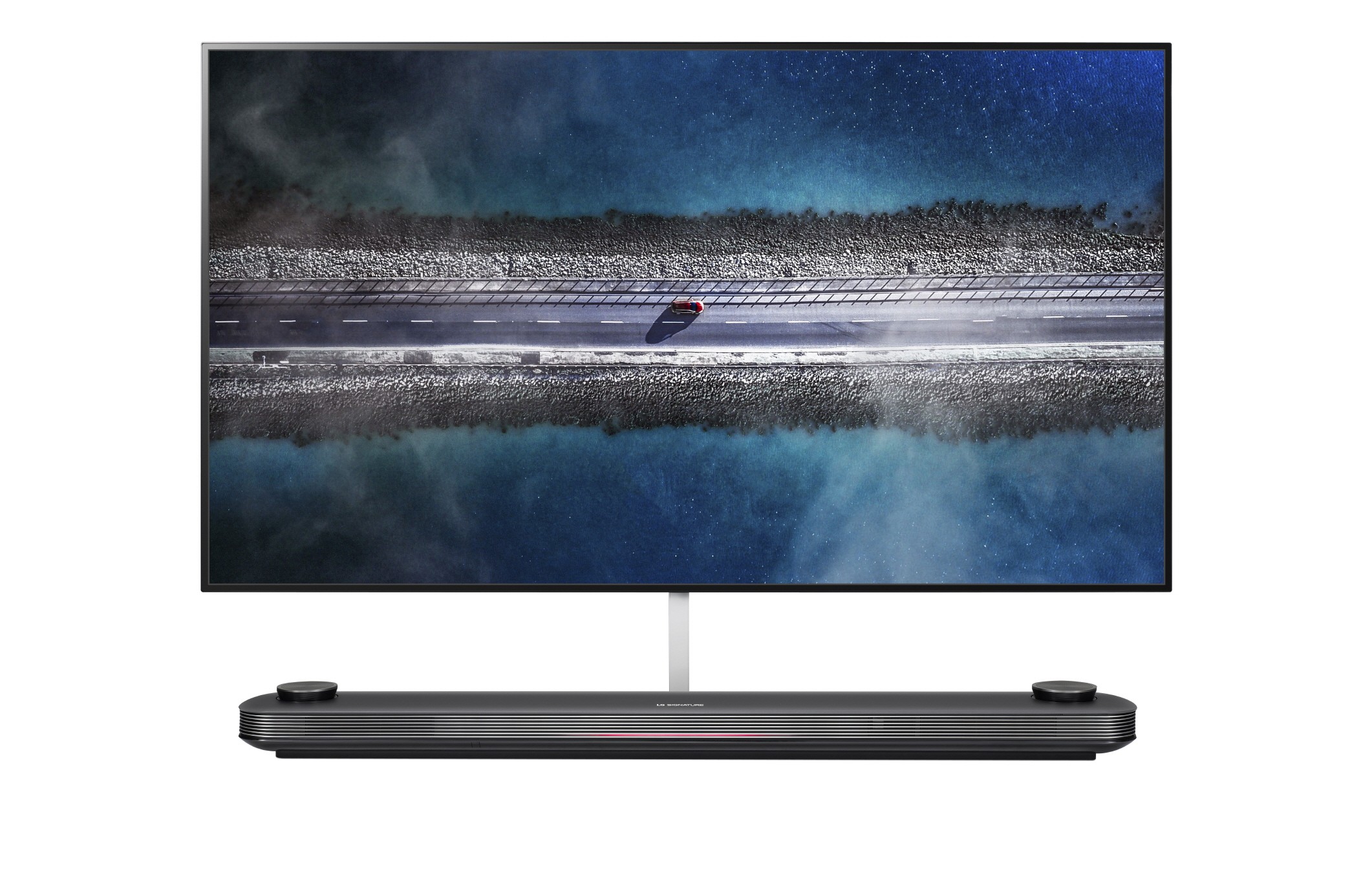 A front view of LG OLED TV model W9